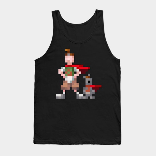 Quailman & Quaildog low-res pixelart Tank Top by JinnPixel